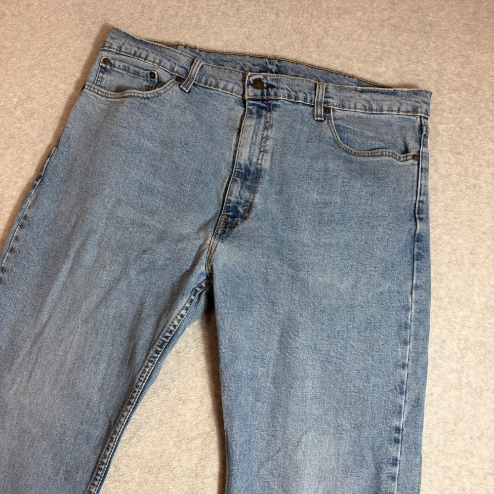 Levi 505 Regular Fit Jeans Mens 40x30 Light Wash Denim